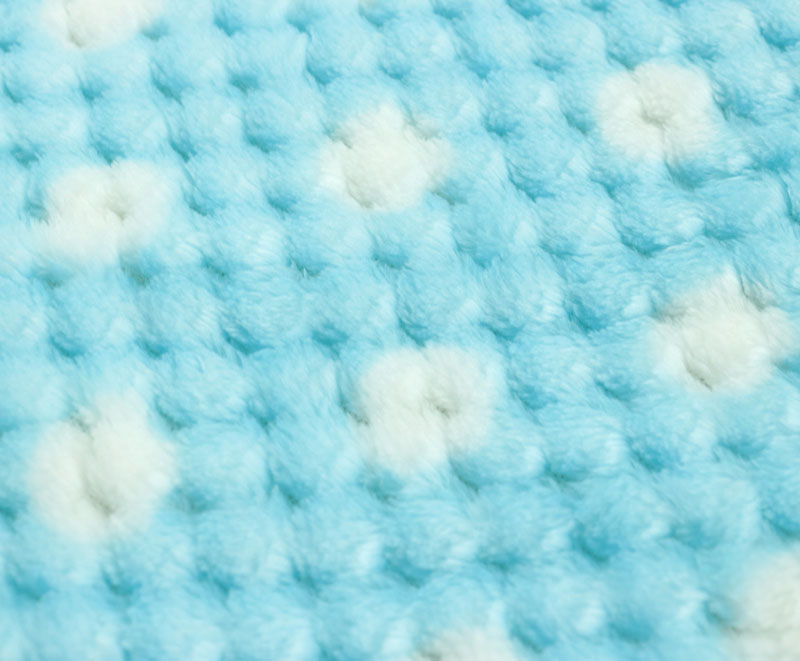 3D fashion polka dot print mink double layer baby blanket 1120206