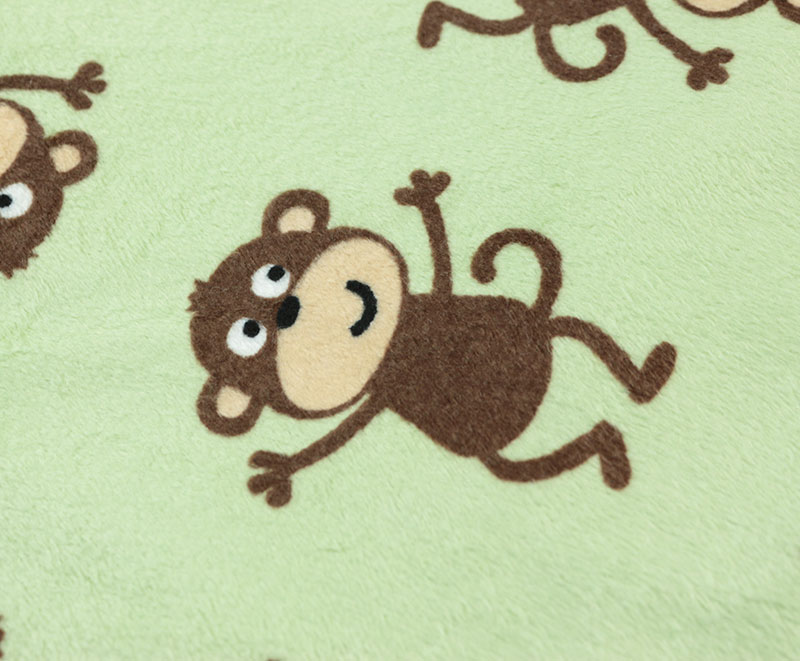 monkey print mink double layer baby blanket 1120208