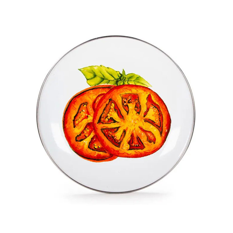 Eco-friendly round enamel plate E03-0032