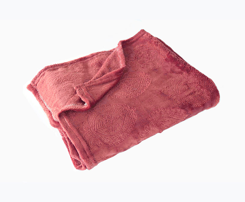 Single layer embossed flannel blanket 1030224