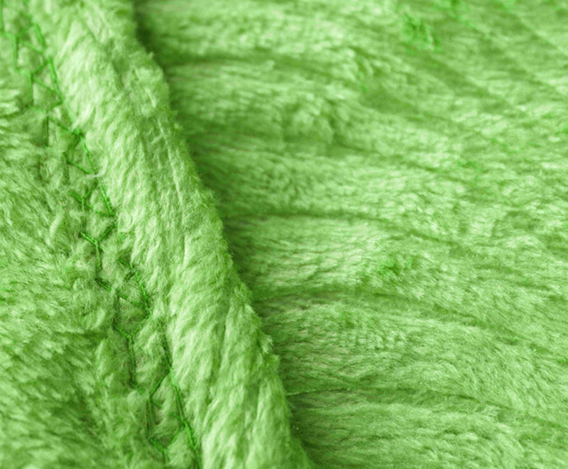 Green corrugated embossed flannel blanket 1030227