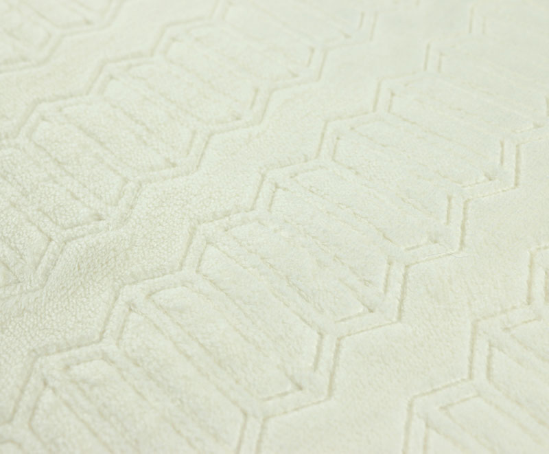 Thick ivory embossed flannel with sherpa blanket 15