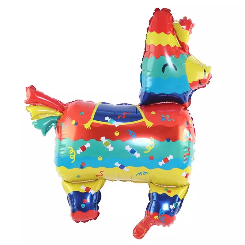 Factory Direct Jumbo Colorful Fiesta Llama Pinata Mylar Foil Balloons