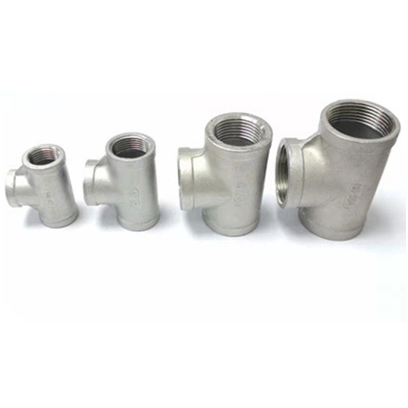 Female internal thread tee pipe fittings stainless steel valve pipe