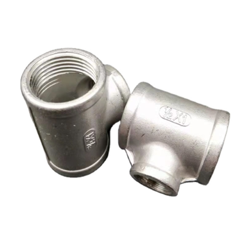 Female internal thread tee pipe fittings stainless steel valve pipe