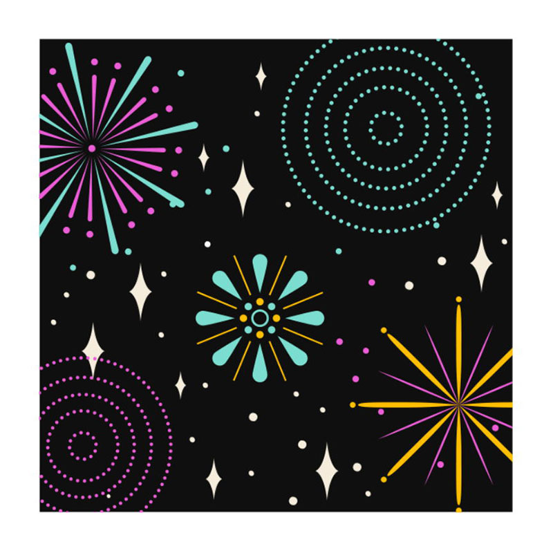 Fireworks new year paper napkin HNY00015