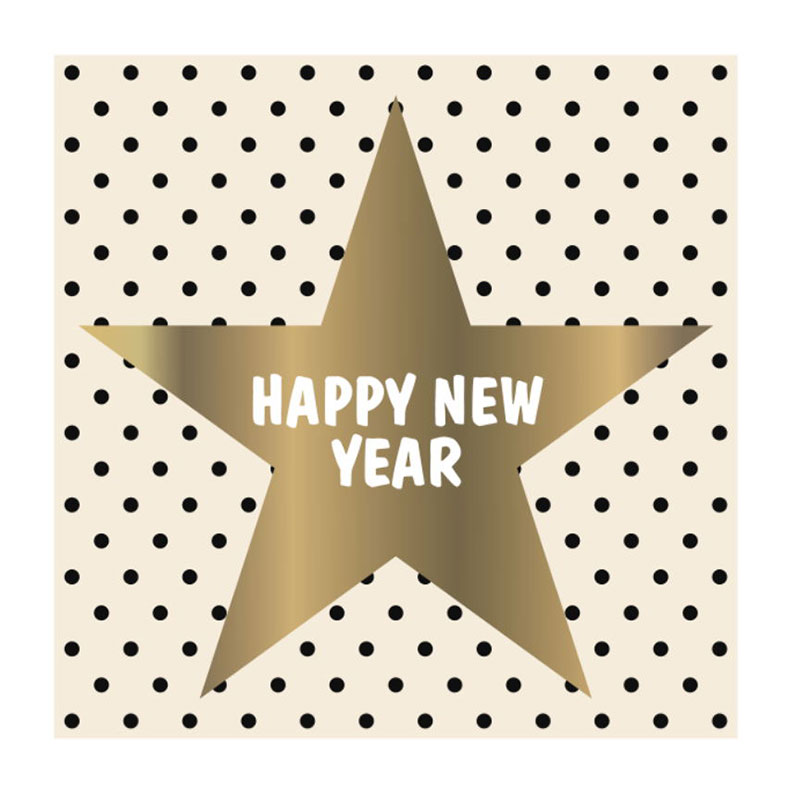 Five-pointed star new year paper napkin HNY00013