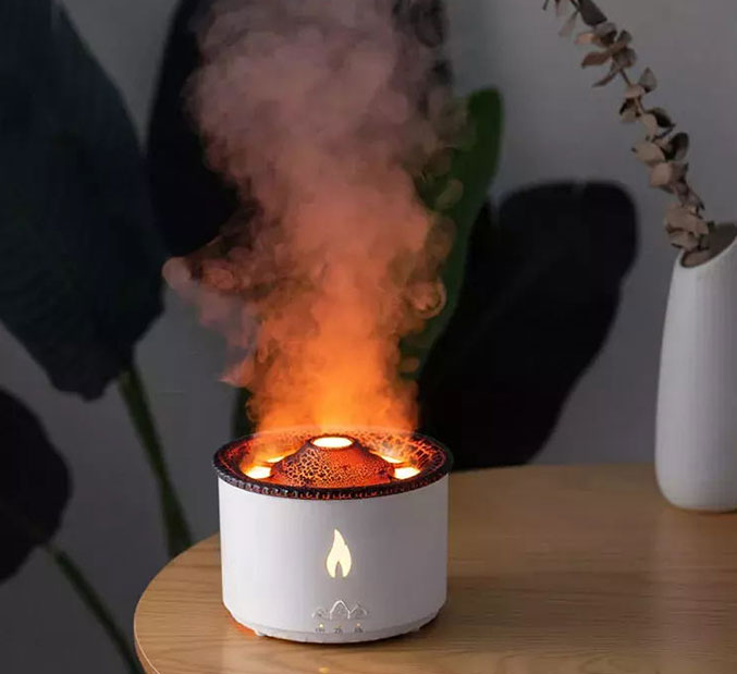 Flame Aroma Diffuser Air Humidifier Ultrasonic Cool Mist Machine Essential Oil Jellyfish Diffuser