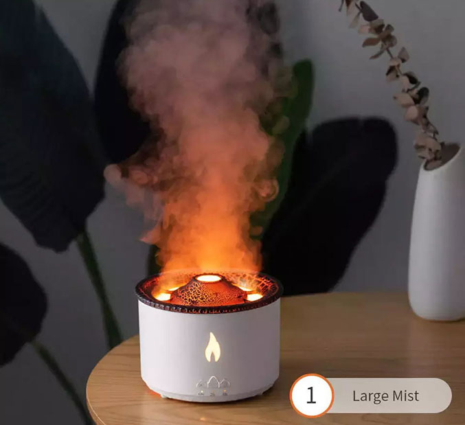 Flame Aroma Diffuser Air Humidifier Ultrasonic Cool Mist Machine Essential Oil Jellyfish Diffuser