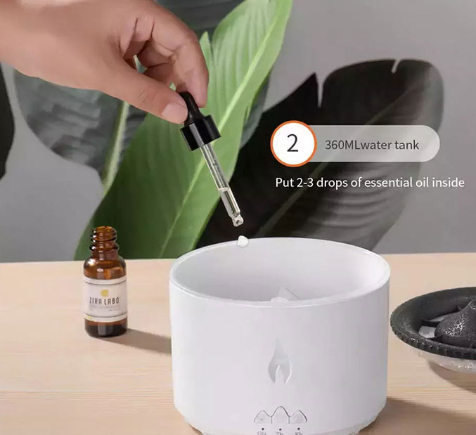 Flame Aroma Diffuser Air Humidifier Ultrasonic Cool Mist Machine Essential Oil Jellyfish Diffuser