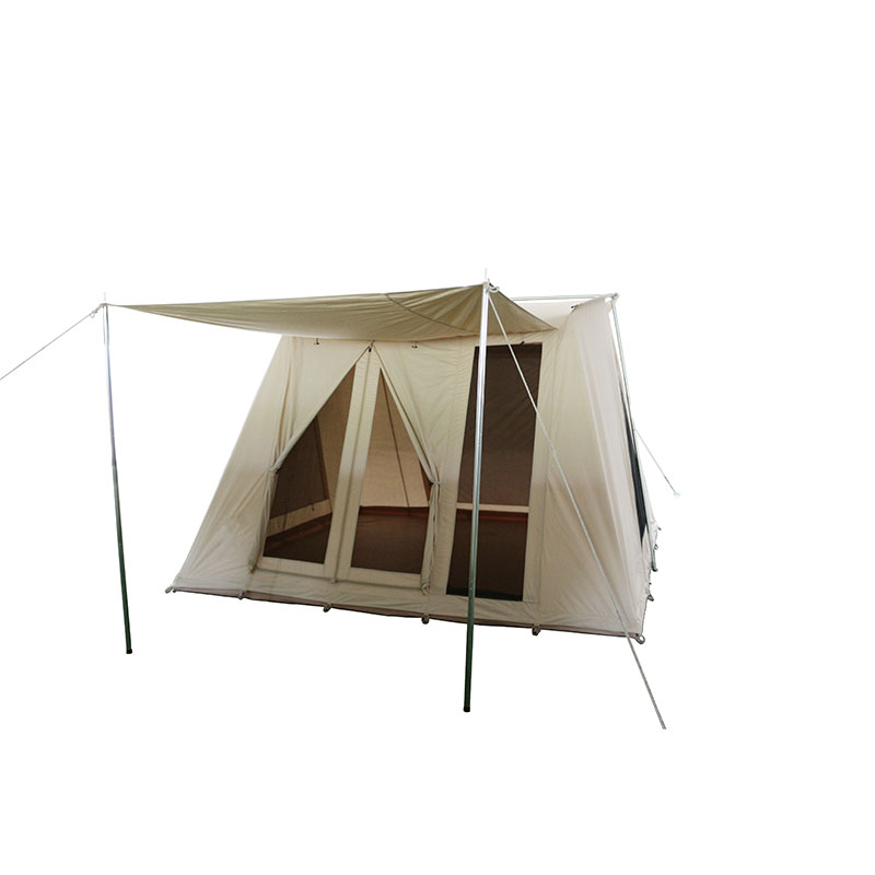 Flex bow canvas tent with single door glam camp