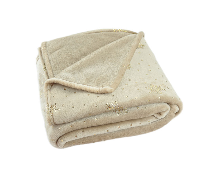 Fluffy soft bronzing flannel blanket 1030818
