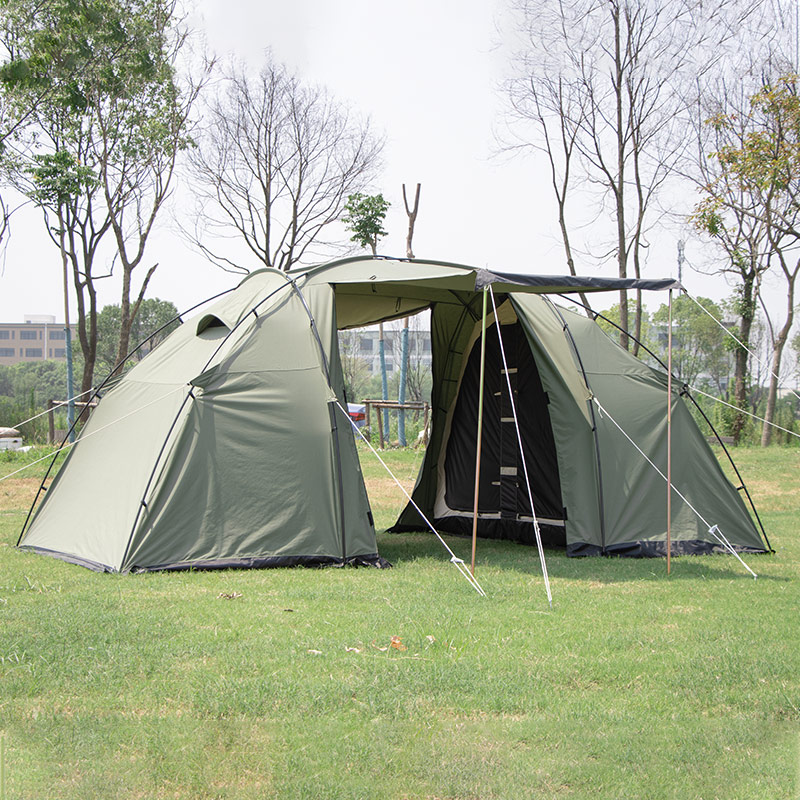 Functional tunnel tent glam camp