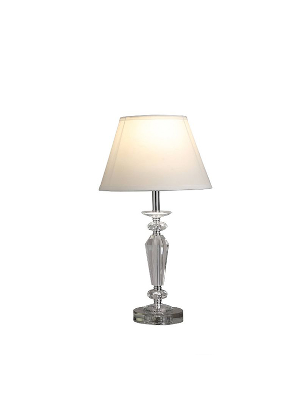 21.5inch traditional grystal glass table lamp silver - ore International