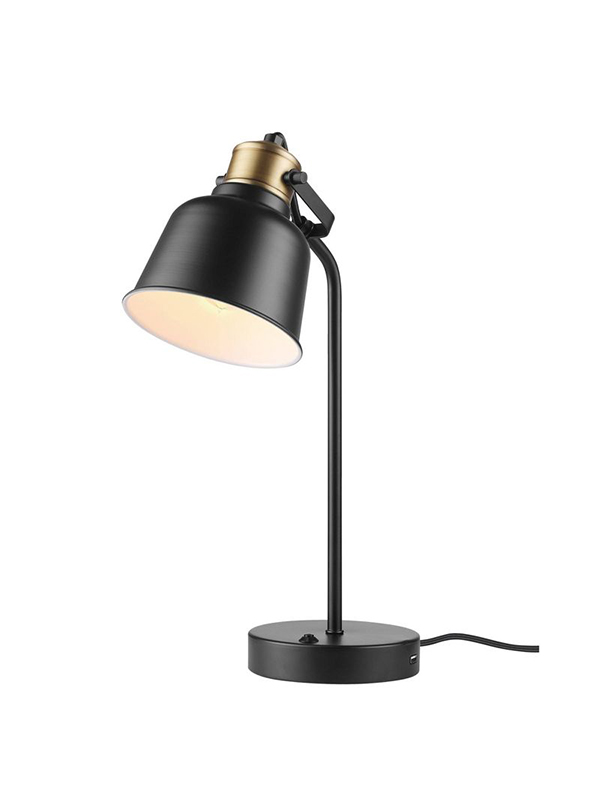 18 -inch table lamp matte black