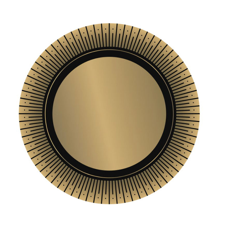 Gold paper plate HNY00004