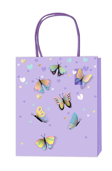 Mother's day purple butterfly gift bag HM001