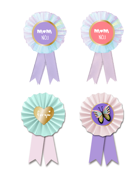 Mother's day rosette badge HM003