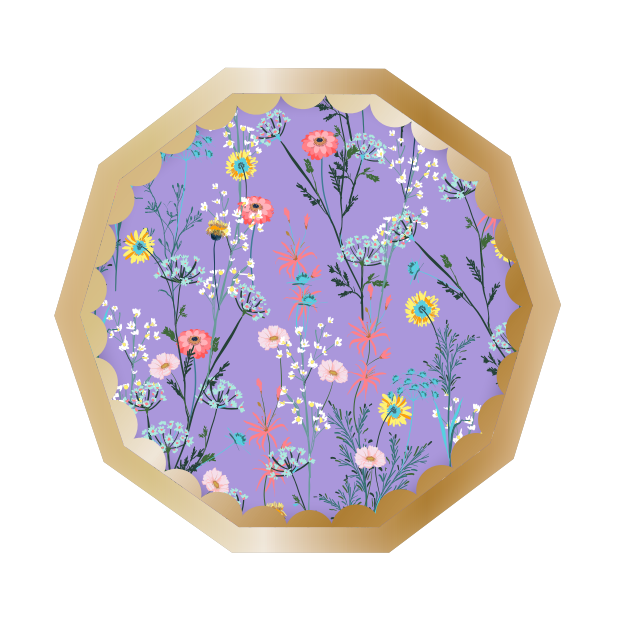 Mother's day party purple themed paper plate HM006