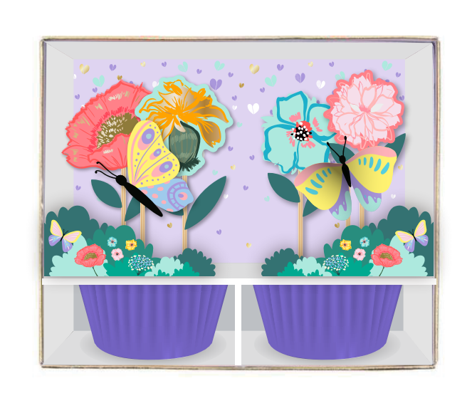 Purple cupcake kits HM015