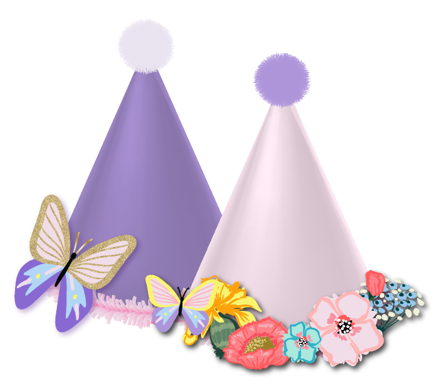 Mother's day party butterfly paper hat HM024