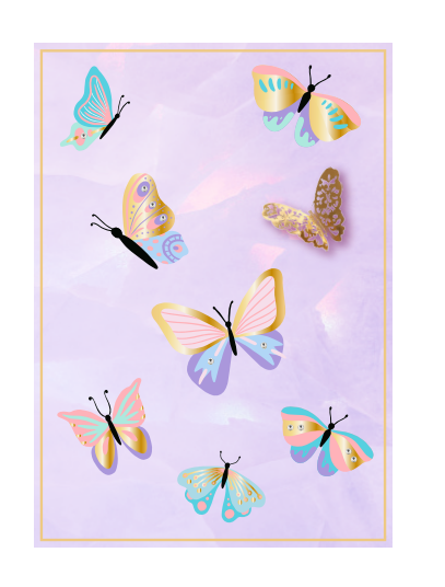 Mother's day 3d effect butterfly greeting card HM035-6