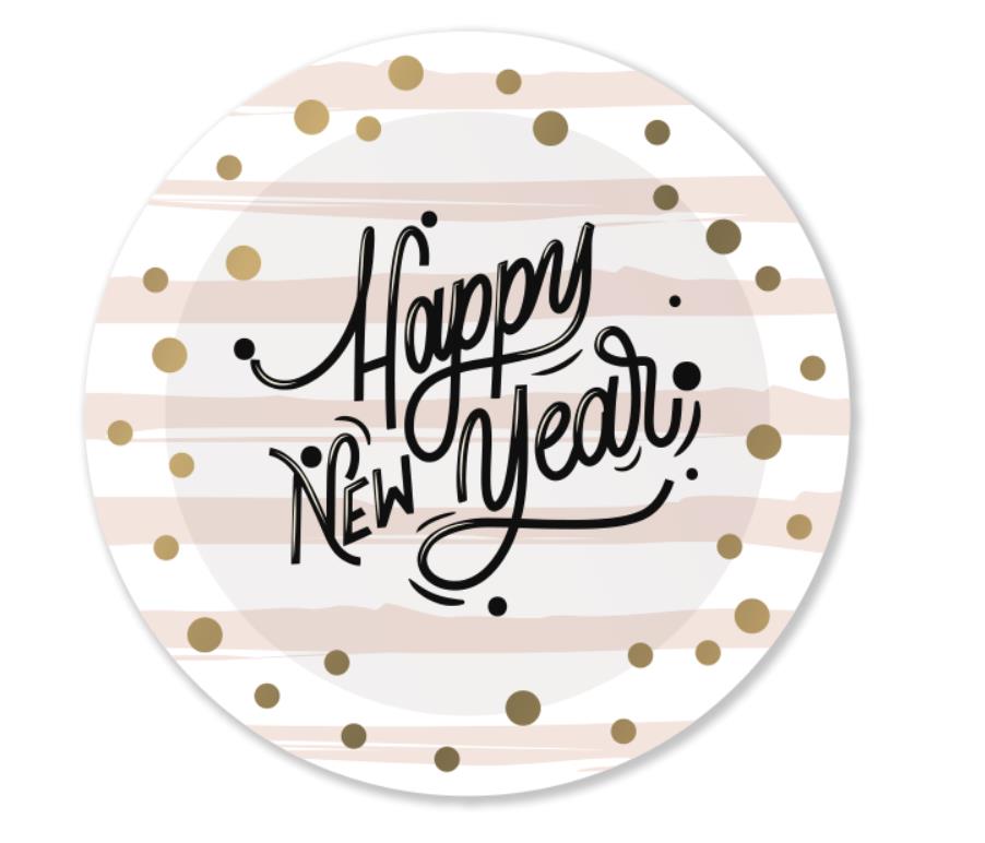 New year party paper plate HNY00002