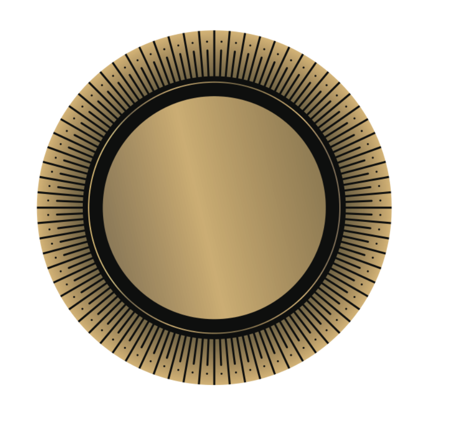 Gold paper plate HNY00004