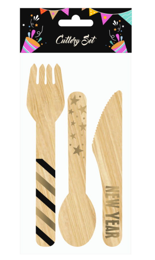 Disposable wood cutlery HNY00012