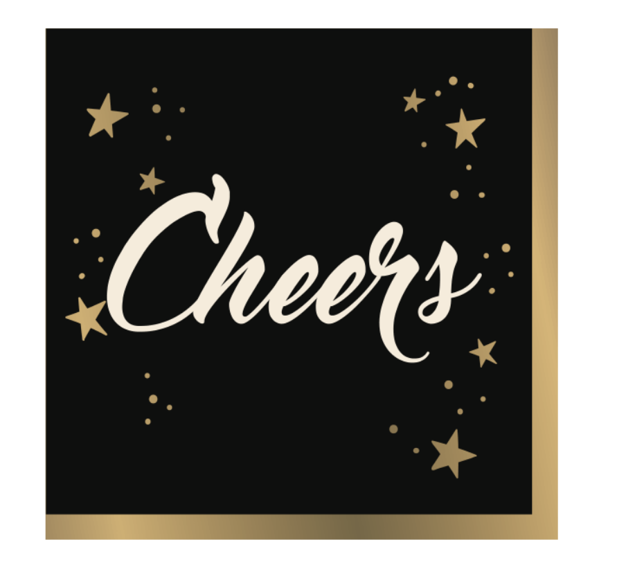 Cheers new year paper napkin HNY00017