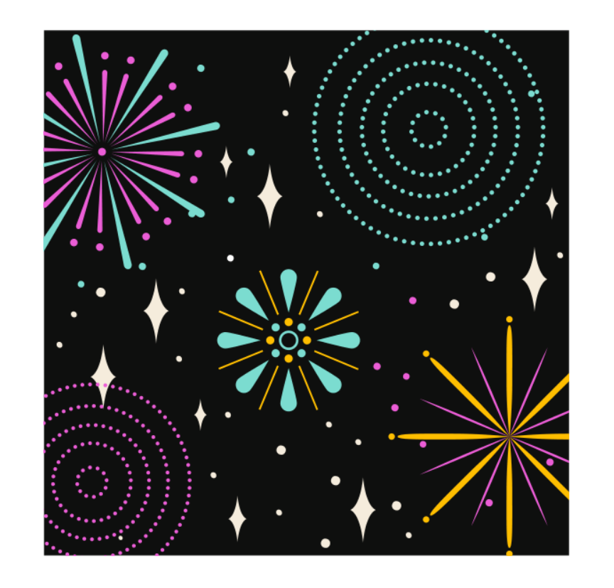 Fireworks new year paper napkin HNY00015