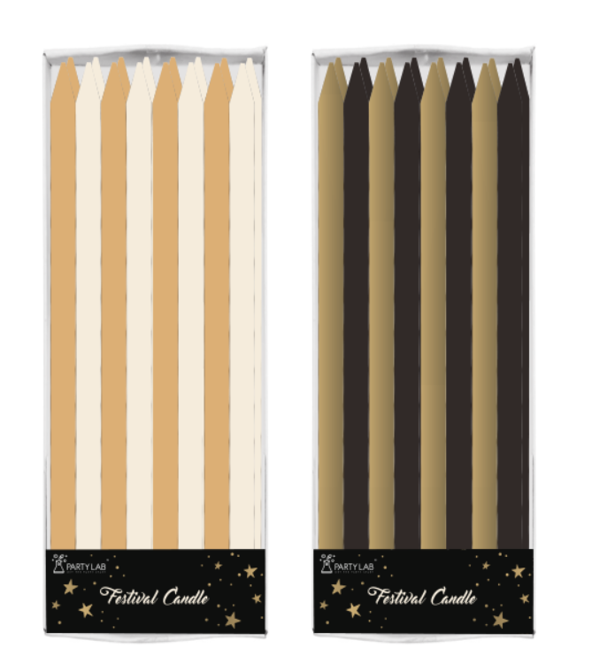 Slender threaded new year candles HNY00020