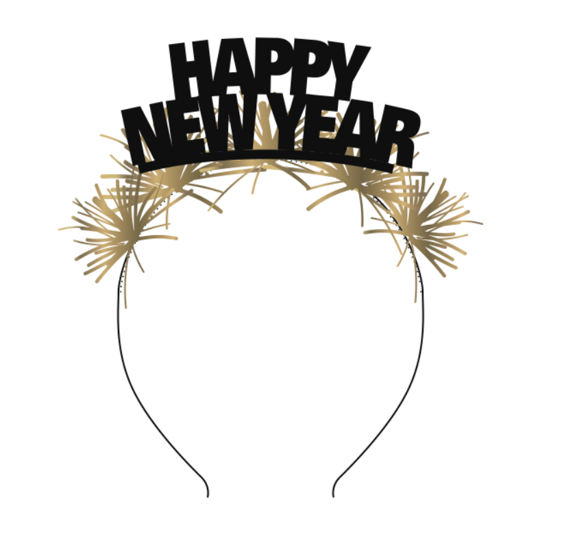 Golden New Year's Party Headband HNY00043