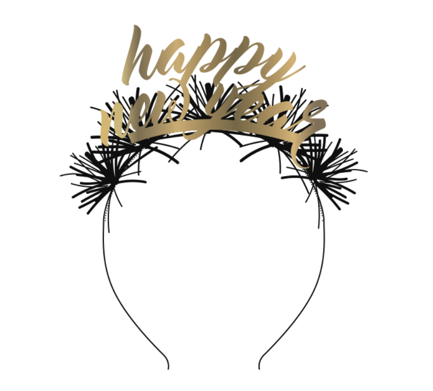 Golden New Year's Party Headband HNY00043