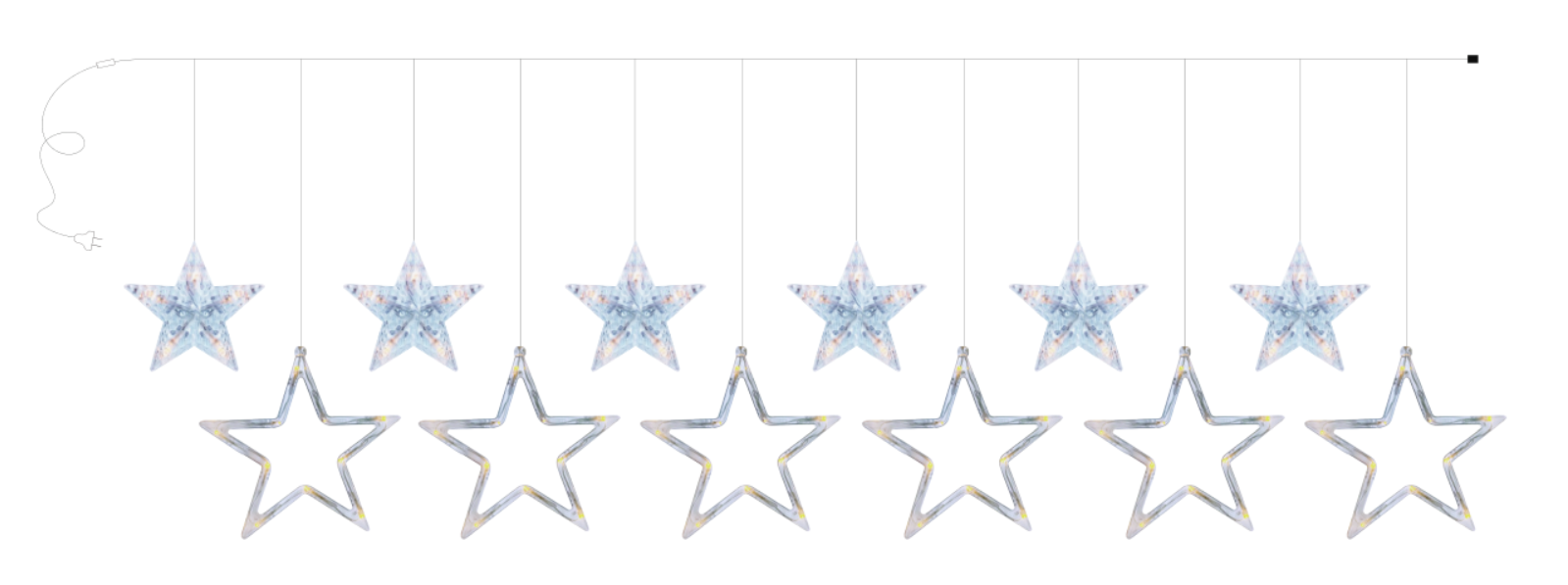 Star decoration string lights HNY00063