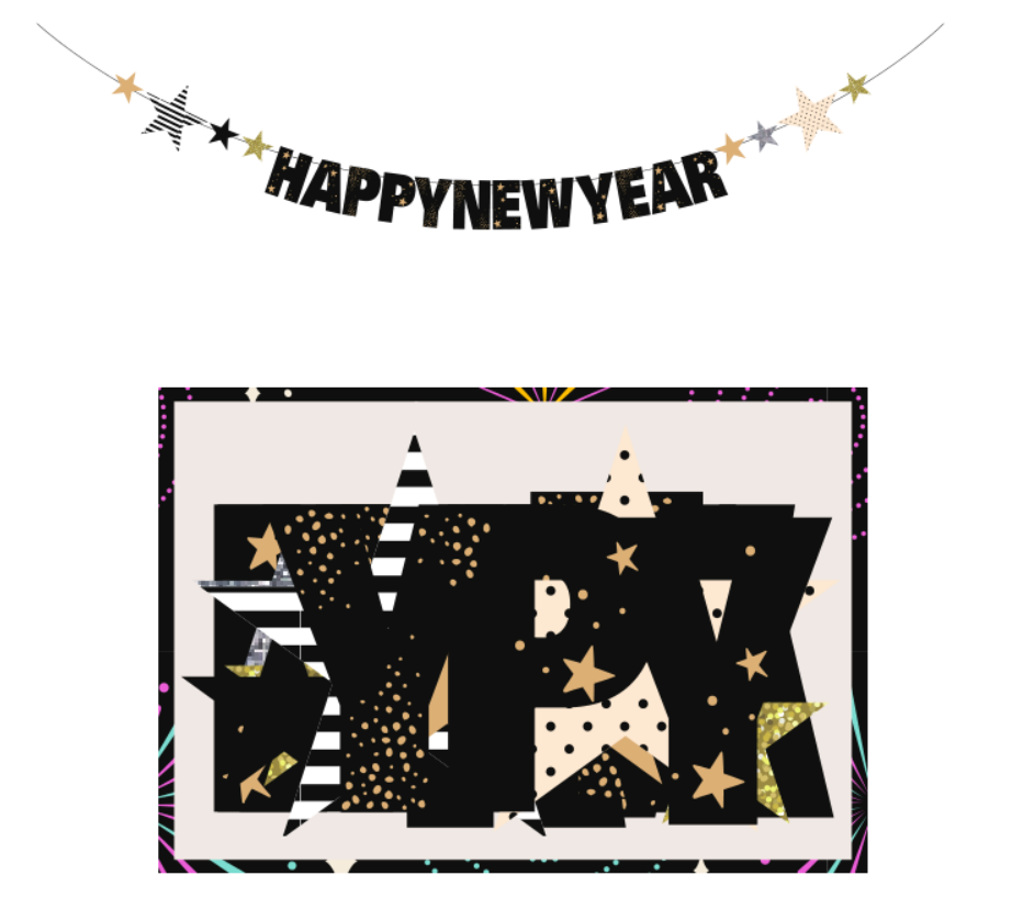 New year letter banner HNY00067