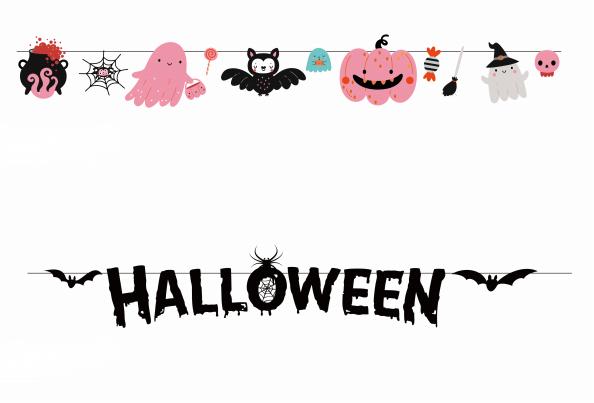 Halloween Party Decoration Alphabet Halloween Element Banner HW-116