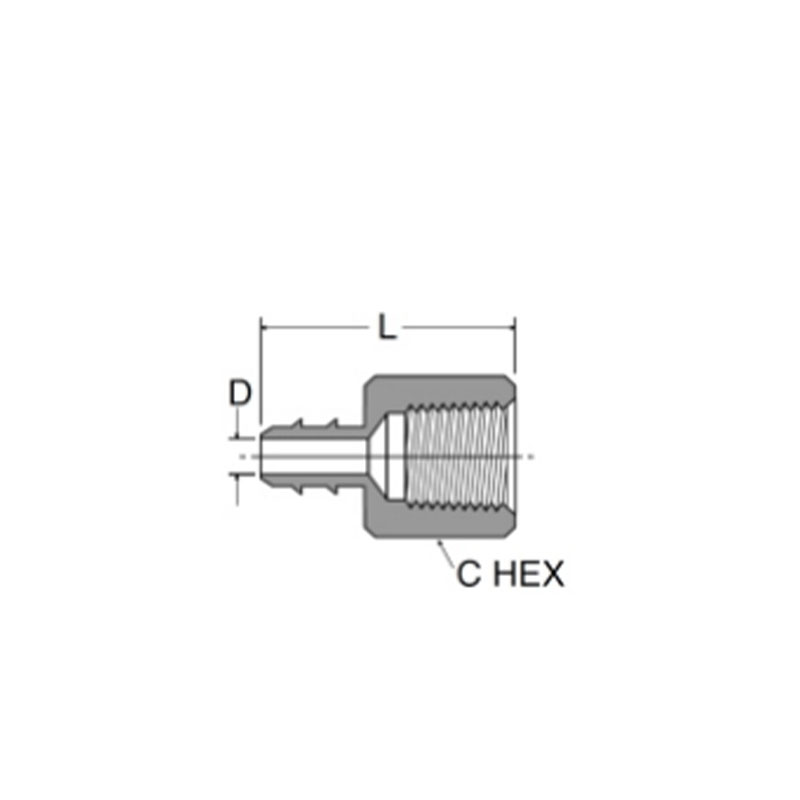 Hose brab & polyethylene tubing female adapter