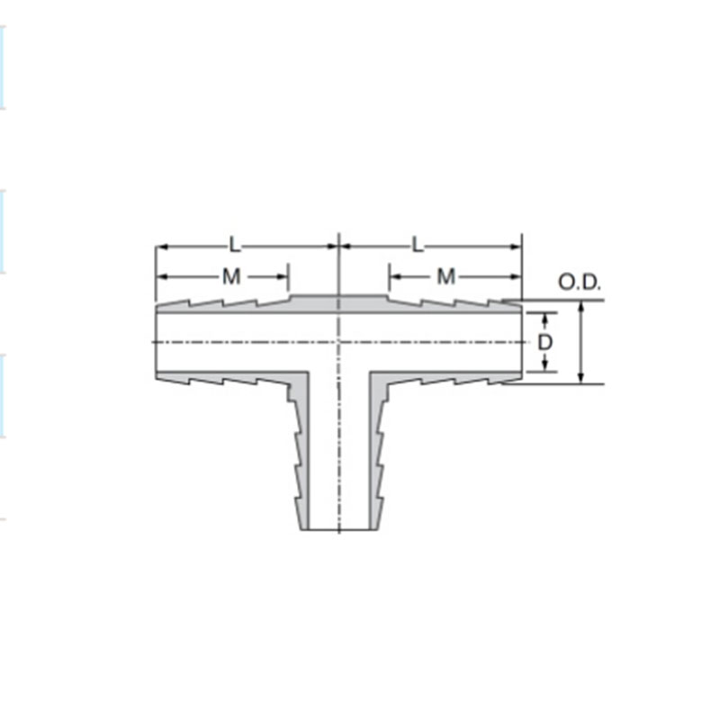 Hose brab & polyethylene tubing hose barb tees