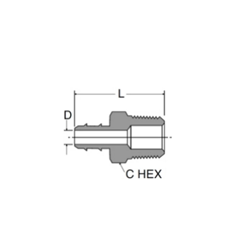 Hose brab & polyethylene tubing male adapter