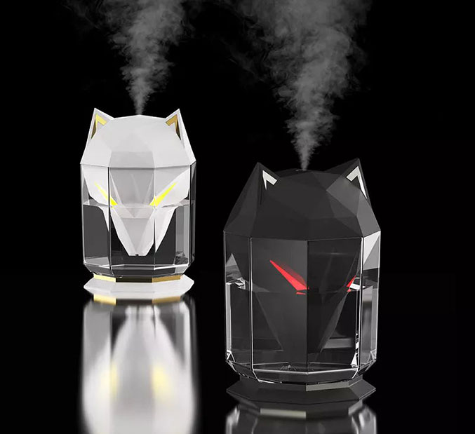 Hot sale transparent water tank guardian ultrasonic humidifier with color night light for car