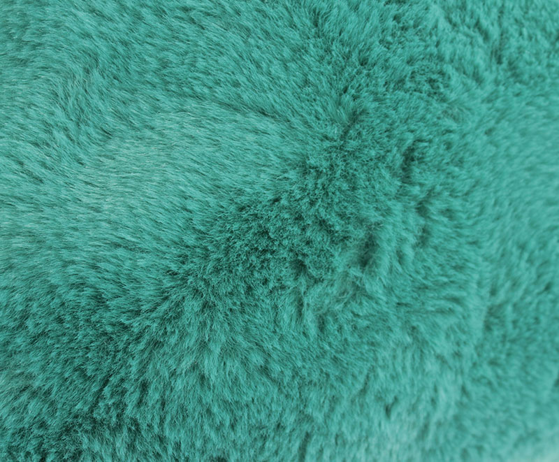 Green triangle shape rabbit fur faux fur cushion 5