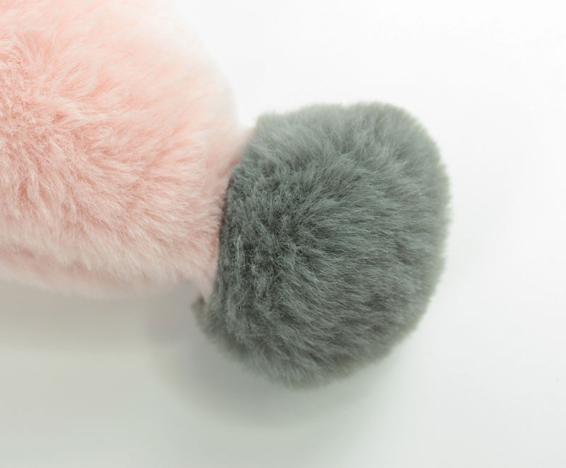 Soft and comfortable triangular shaped rabbit fur faux fur cushion 6
