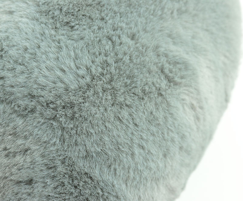 Short plush cozy rabbit faux fur cushion 10