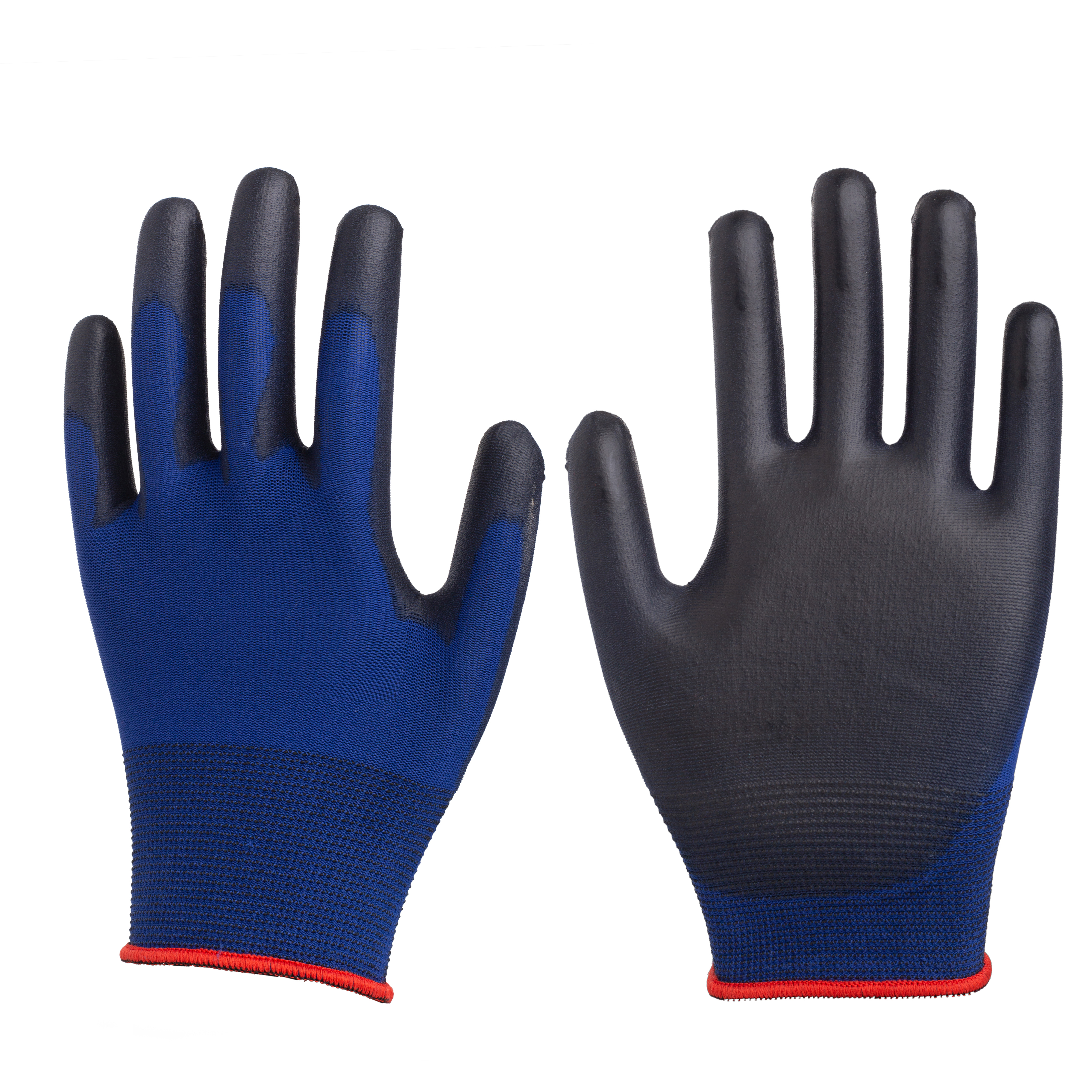 18G nylon glove PU palm coated