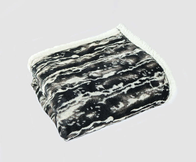 Ink stripe print PV blanket for bedroom living room 1010214