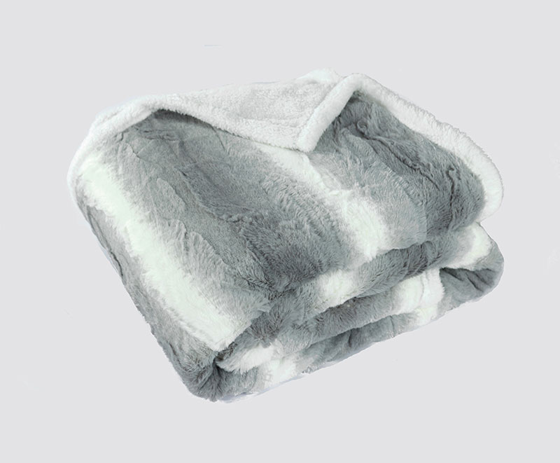 Silver grey double print PV blanket 1010221
