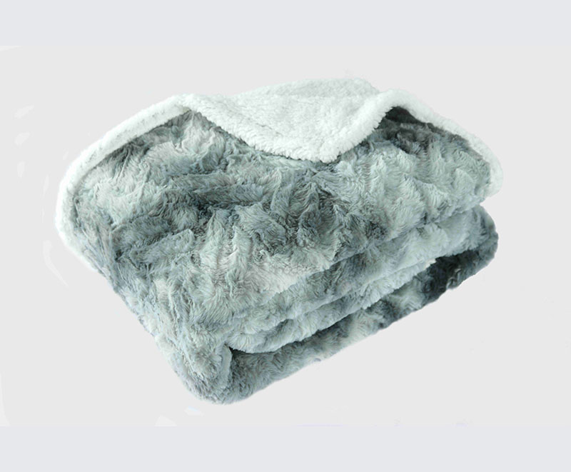 Winter home decor tie-dyed PV fur blanket 1010403