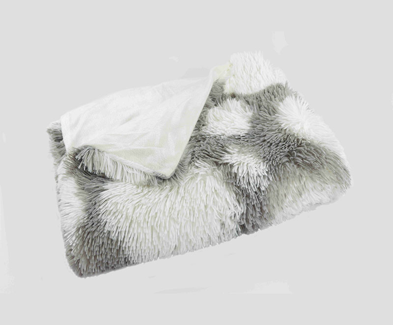 Schnauzer animal decor PV plush with fleece blanket 1010311