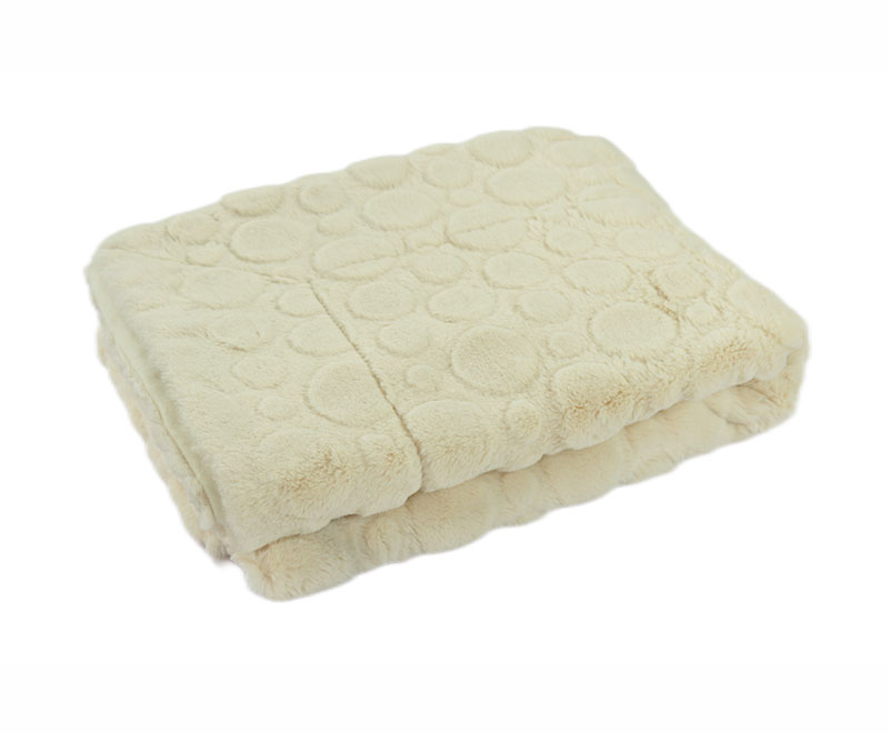 Fashionable all-match rabbit fur with fleece blanket 1020126